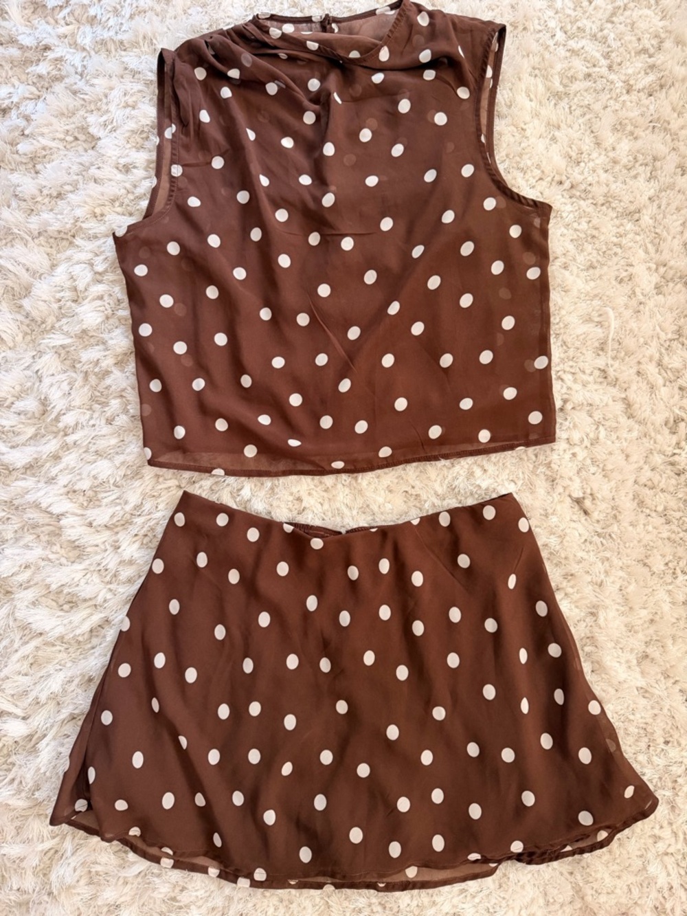 Abercrombie & Fitch Brown Polka Dot Set